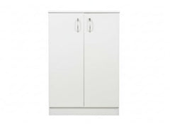 DeckUp Apollo Engineered Wood 2-Door Wooden Shoe Rack (White, Matte Finish)