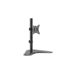 Jin Office Height Adjustable Monitor Stand Mount | Supports 13-32" Screens| 9KG Weight Capacity | Metal Black Powder Coated Single Monitors Arm Stand| Articulating Tilt and Swivel Display Desk Mount