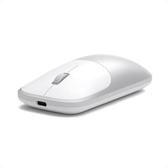 SATECHI Slim EX Wireless Mouse, Bluetooth & 2.4 GHz, Quiet Clicks, Silver