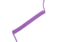 ASCENY Coiled & Double-Sleeved Mechanical Keyboard Cable, for Type-C Mechanical Keyboards (Pink)