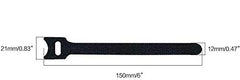 SYGA Red Cable Tie, 10pcs Hook and Loop Straps Fastener, Nylon Reusable Self-adhesive Cable Organiser for PC TV USB Network Cable, Tape for Home and Office-12mm Width and 150mm Length