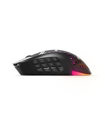 SteelSeries Aerox 3 Wireless Gen 2 - Ultralight 68g Gaming Mouse, 4K Polling, 26K DPI Optical Sensor, 200 Hours Battery Life, IP54, 80 Million Clicks, RGB, Pure PTFE Gliding Feet, Shadow