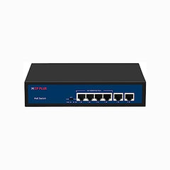 CP Plus 6 Ports Fast Ethernet with 4 PoE Ports (1000 Mbps) & 2 Uplink Ports (100 Mbps) POE Switch | Max. 30W Output of Single PoE Port | LED Light Indicators | Plug & Play - CP-DNW-HPU4H2-48-V2.