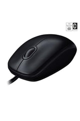 Logitech M90 Wired USB Mouse, 3 yr Warranty, 1000 DPI Optical Tracking, Ambidextrous PC/Mac/Laptop - Black
