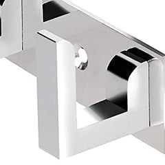 Goldfinch Stainless Steel Classy 6 Pin Cloth Hanger Door Wall Hooks Rail Set for Hanging Clothes, Towel (Pack of 2)