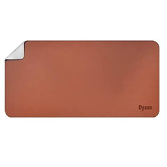Dyazo Vegan PU Leather Mouse Pad for Remote Work/Office/Gaming, Large Desk Mat, Dual-Sided Anti-Slip, Water-Resistant Design (800 x 300mm, Navy Blue & Yellow)