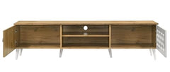 DeckUp Soneva Engineered Wood TV Unit (Wotan Oak & White, Matte Finish)