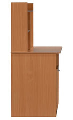 DeckUp Zeus Engineered Wood Study Table and Office Desk (Wotan Oak & White)