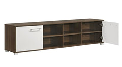DeckUp Soneva Engineered Wood TV Unit (Wotan Oak & White, Matte Finish)
