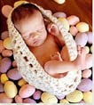 MOMISY Knitted Cocoon Nest New Born Baby Pod Sleeping Bag Photography Prop (White)
