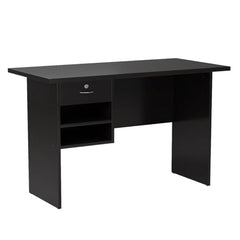 DeckUp Plank Giona Engineered Wood Study Table and Office Desk (Walnut and White, Matte Finish)