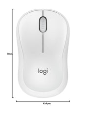 Logitech M240 Silent Bluetooth Mouse, Wireless, Compact, Portable, Smooth Tracking, 18-Month Battery, for Windows, macOS, ChromeOS, Compatible with PC, Mac, Laptop, Tablets - Off White