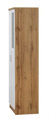 DeckUp Plank Cove 2-Door Engineered Wood Wardrobe with Mirror (Wotan Oak and White, Matte Finish)
