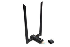 ALFA Network Long-Range Dual-Band AC1200 USB 3.0 Wi-Fi Adapter w/ 2X 5dBi External Antennas - 2.4GHz 300Mbps/5GHz 867Mbps - 802.11ac & A, B, G, N - Windows, MacOS & Kali Linux Supported - (AWUS036ACM)