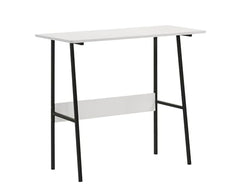 DeckUp Eden Home Engineered Wood Study Table and Office Desk (White, Matte Finish)