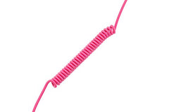 ASCENY Coiled & Double-Sleeved Mechanical Keyboard Cable, for Type-C Mechanical Keyboards (Pink)