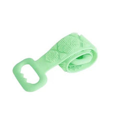 Momisy Silicone Body Back Scrubber, Double Side Bathing Brush for Skin Deep Cleaning Massage, Dead Skin Removal Exfoliating Belt for Shower, Lathers Well for Men & Women (Assorted colour)
