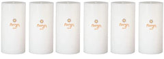 Floryn Decor® Paraffin Wax Pillar Candle (Set of 6, 3 X 6 Inch, White) | Dripless | Smokeless | Unscented | Burning time- 60 hrs | Hand Poured | Christmas Candle