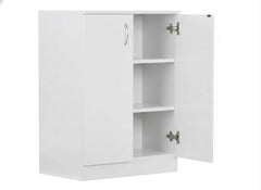 DeckUp Apollo Engineered Wood 2-Door Wooden Shoe Rack (White, Matte Finish)