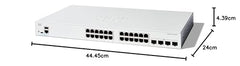 Cisco Business CBS350-24T Managed Switch, 24 Port GE, 4x10G SFP+, Limited Lifetime Protection (CBS350-24T-4X)
