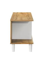 DeckUp Melia Engineered Wood TV Unit (Wotan Oak & White, Matte Finish)
