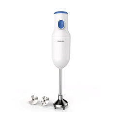 PHILIPS HL1683/00 Hand Blender, 300W Motor, Rust free steel arm | Easy single trigger operation | Specially designed blades | Wall bracket for easy storage, Blue-White