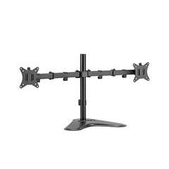 Jin Office Dual Monitor Stand | fits 13-32 inch Monitor - Upto 8 kg Weight Capacity | Height Adjustable Monitor Arm | Dual Monitor Stand for Desk