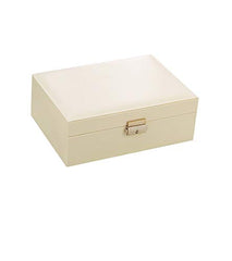 SYGA Princess Leather European Style Lock Jwellery Earrings Decorative Box_White