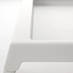 Ikea polypropylene&plastic Foldable Bed Tray,Multipurpose Tray For Food,Laptop Table For Study,Work 56X36X26 Cm (White)