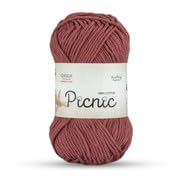 Ganga Acrowools Picnic is 100% Cotton and Crochet Yarn. Pack of 3 Balls - 50Gm Each Shade No - PIC015, Sterling Red
