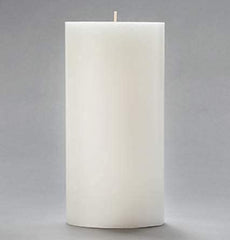 Floryn Decor® Paraffin Wax Pillar Candle (Set of 6, 3 X 6 Inch, White) | Dripless | Smokeless | Unscented | Burning time- 60 hrs | Hand Poured | Christmas Candle