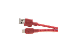 ASCENY Coiled & Double-Sleeved Mechanical Keyboard Cable, for Type-C Mechanical Keyboards (Pink)