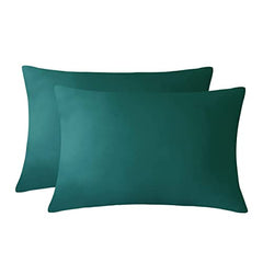 safhome Soft Pillow Covers 20 x 32 Inches - 100% Egyptian Cotton 400 Thread Count Set of 2 Pillow Cover Set Envelope Closure Hotel Quality Pillowcase - Aqua Blue