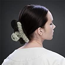 Soft Faux Fleece Fur Large Hair Clutcher/Hair Barrette Hair Clip Claw/Clamp/Pin/Fluffy/Accessories, Random Color For Women & Girls-Pack of 3 (Fog blue Mint Green Lemon yellow)