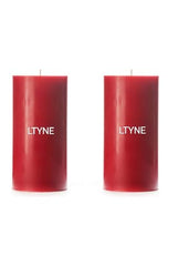 LTYNE™ 100% Pure Paraffin Wax Pillar Candles (2 x 6), Unscented Smokeless Pillar Candles Pack of 2, Burn Time: 25-30 Hours (Light Green)