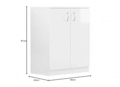 DeckUp Apollo Engineered Wood 2-Door Wooden Shoe Rack (White, Matte Finish)