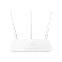 Tenda F3 300Mbps Wi-Fi Router, Easy Setup, WPS Button, Parental Control, Bandwidth Control, Wi-Fi Schedule, with 3 * 5dBi High Power External Antennas (White, N300 F3)