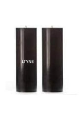 LTYNE™ 100% Pure Paraffin Wax Pillar Candles (2 x 6), Unscented Smokeless Pillar Candles Pack of 2, Burn Time: 25-30 Hours (Light Green)