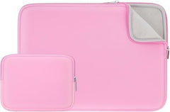 Meyaar Laptop Sleeve 13 Inch with Accessory Pouch, Soft Plush Fur Lined Zipper Case for MacBook Air 13.6” M2/M3/M4/M5, Pro 13”/14” M1–M5, Neo 13 (Black, for 13"/13.3" MacBook)