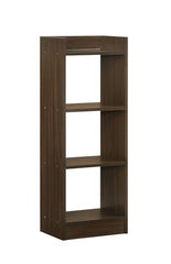 DeckUp Eden 3-Shelf Engineered Wood Book Shelf and Display Unit (Walnut, Matte Finish)