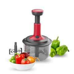 Lifelong Push Chopper 650ml | Compact and Efficient Vegetable, Onion, and Garlic Chopper, Essential Manual Kitchen Cutter for Quick and Easy Food Preparation, Ideal for Small Kitchens and Meal Prep