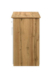 DeckUp Plank Giona Engineered Wood Study Table and Office Desk (Walnut and White, Matte Finish)