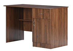 DeckUp Hermes Engineered Wood Study & Computer Table and Office Desk (Walnut, Matte Finish)