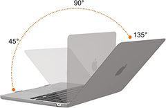 MOCA Case Compatible for New Apple MacBook Air 13 inch 2026 2025 2024 2022, M5 A3449 M4 A3240 M3 A3113 M2 A2681 Touch ID, Mac Air 13.6" Laptop Protective Plastic Hard Shell Cover (Crystal Clear)