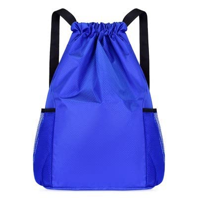 SYGA Drawstring Backpack for Gym, Yoga, Running, Swimming, Beach, Camping, Travel Bag Sports Fitness Club Student Training Bag(Royal Blue)