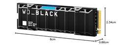 WD_BLACK 1TB SN850 NVMe SSD for PS5 Consoles Solid State Drive with Heatsink - Gen4 PCIe, M.2 2280, Up to 7,000 MB/s - WDBBKW0010BBK-WRSN