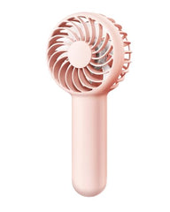 Gaiatop Mini Handheld Fan, Lightweight Hand Fan for Women Cute Design 3 Speed Strong Wind Portable Fan, USB Rechargeable Fan Personal Fan for Indoor Outdoor Travel Makeup(Pink)