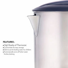 Borosil 800 ml Eva Cool Touch Stainless Steel Electric Kettle