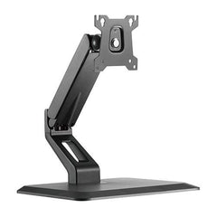 Jin Office Height Adjustable Monitor Stand Mount | Supports 13-32" Screens| 9KG Weight Capacity | Metal Black Powder Coated Single Monitors Arm Stand| Articulating Tilt and Swivel Display Desk Mount