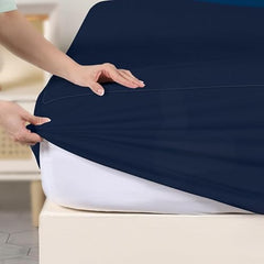9villa 100% Waterproof Premium Cotton Feel Mattress Protector | Ultra Soft Breathable & Hypoallergenic Fitted Bed Protector Terry Cover (Grey, Single Bed 72 x 36,6 x 3 Feet)